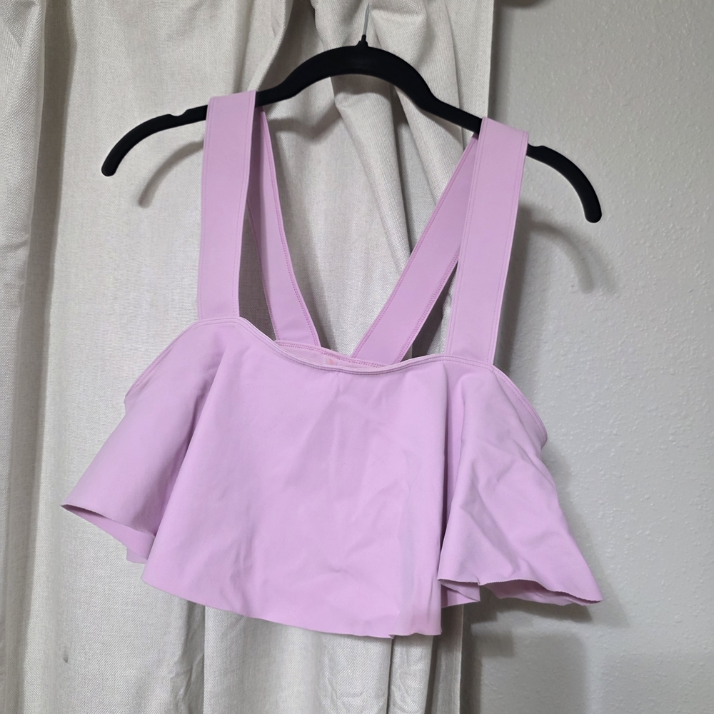 Pink Ruffle Crop Top - Picture 3 of 4